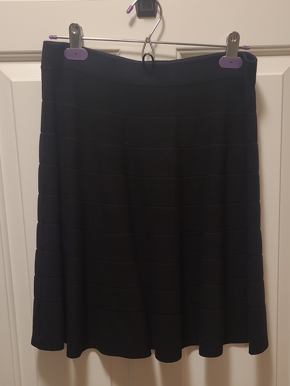 🖤 NWOT Max Studio Classic Black A-Line Knit Skirt L